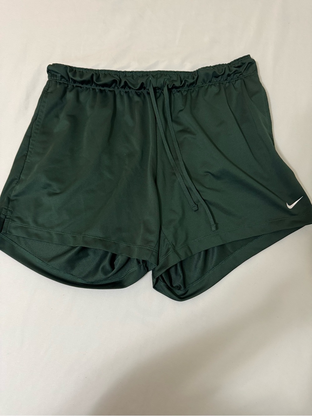 Nike Women's Forest Green Running Shorts with Drawstring